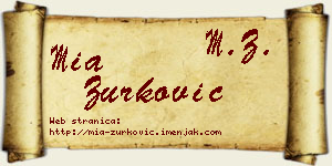 Mia Zurković vizit kartica